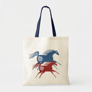 Tela Bolso antiguo de dos caballos