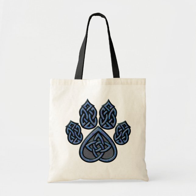 Tela Bolso azul de Pawprint del Celtic (Frente)