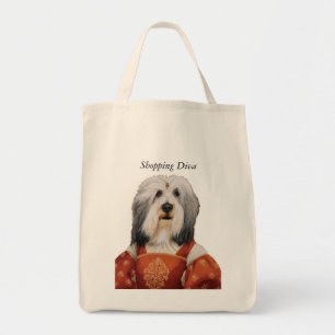 Tela Bolso barbudo de la diva de las compras del collie