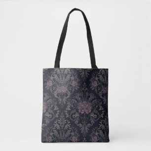 Tela Bolso Barroco de Rosa de Moth – Bolso de Damasco F