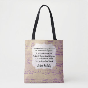 Tela Bolso bien entrenado del profesor de Kodály