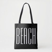 Bolso blanco y negro de la playa