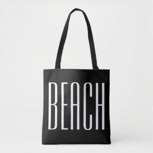 Tela Bolso blanco y negro de la playa