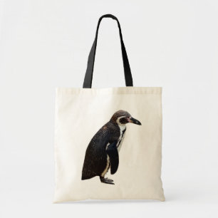 Tela Bolso blanco y negro lindo del pingüino de