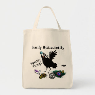 Tela Bolso brillante de Raven~Tote de las cosas