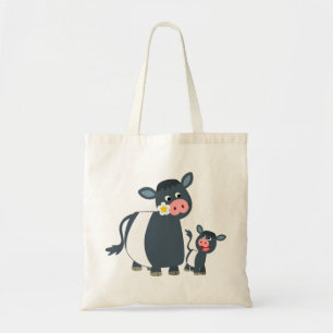 Tela Bolso ceñido dibujo animado lindo de la vaca y de