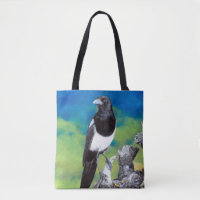 Bolso colorido de Corvid de la urraca