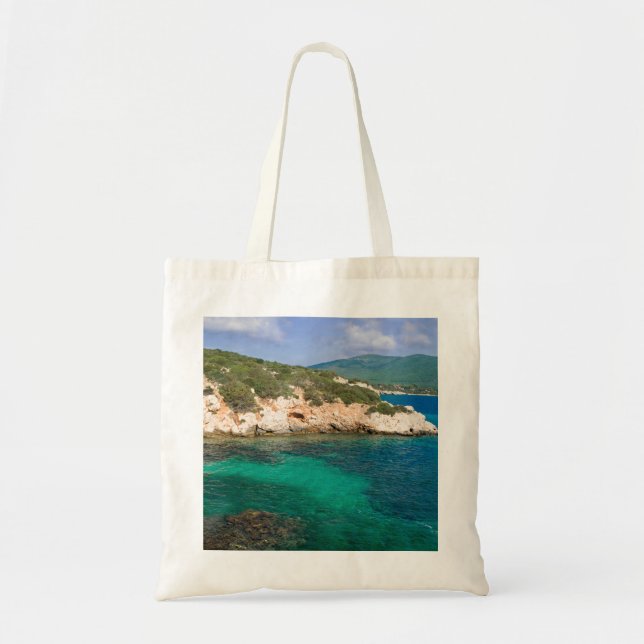 Tela Bolso con la opinión del mar de Cerdeña (Frente)