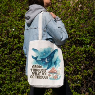Tela Bolso Cósmico de Ballena y Hongos