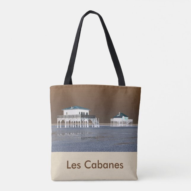 Tela bolso “Cuenca de Arcachon” anverso - “LesCabanes” (Reverso)