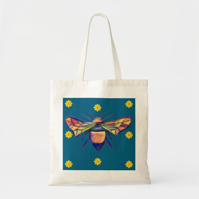Tela Bolso de abeja y flor (Frente)