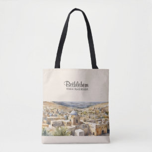 Tela Bolso de Acuarela de Belén - Donde Comienza la Paz