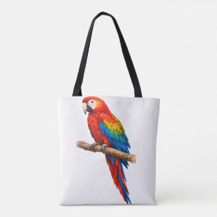 Tela Bolso de agua de loro guacamayo escarlata vibrante