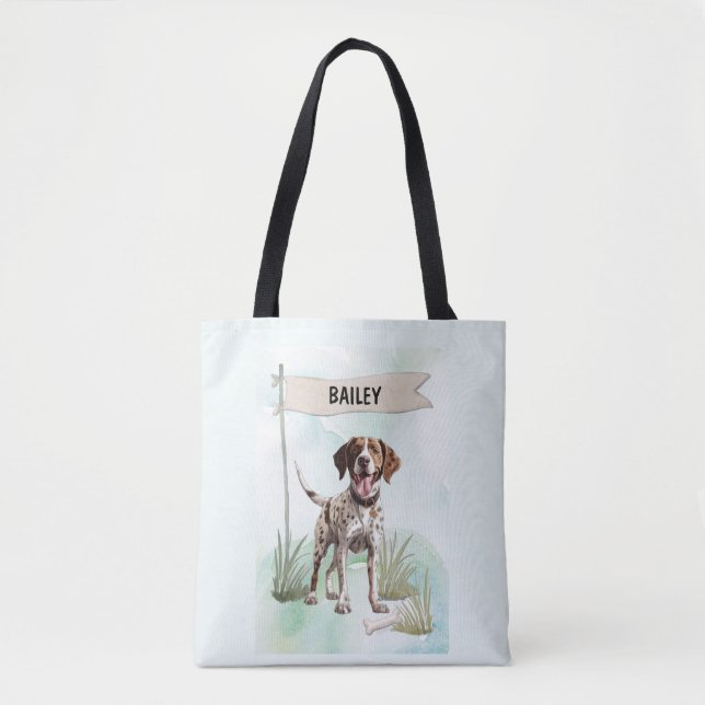 Tela Bolso de agua Pointer Personalizado Perro (Anverso)