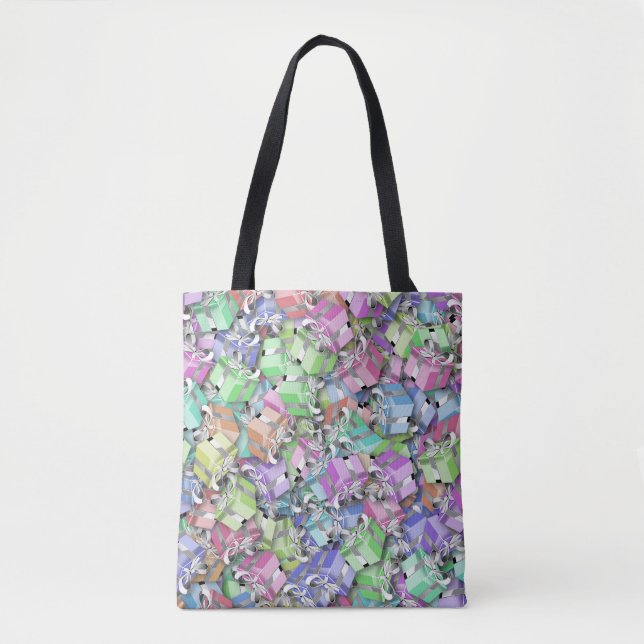 Tela bolso de aleta de cajas pastel (Anverso)