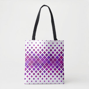 Tela bolso de aleta de diamantes púrpura