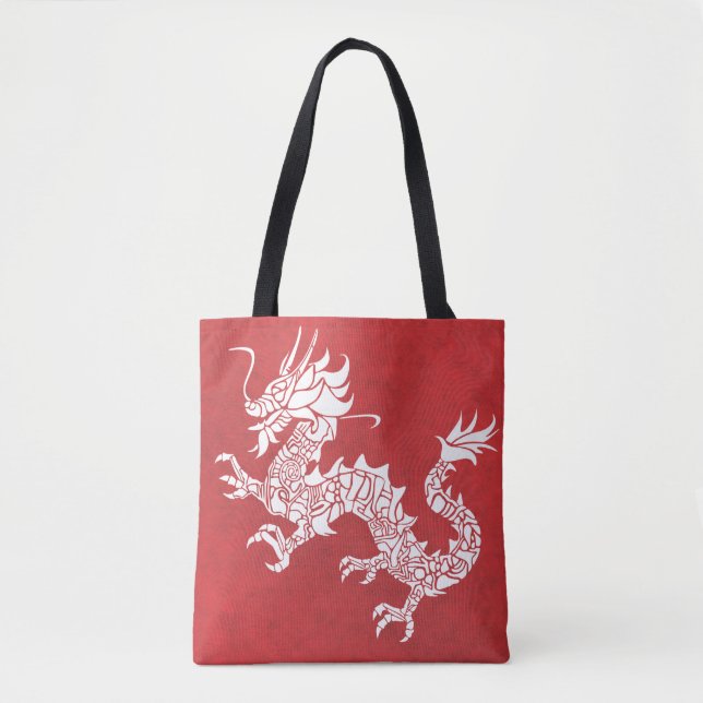 Tela bolso de aleta de dragón rojo (Anverso)