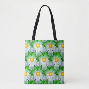 Tela bolso de aleta de flores de margarita