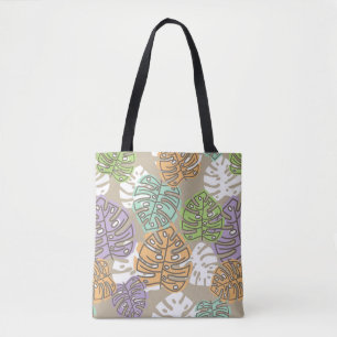 Tela bolso de aleta de hojas pastel
