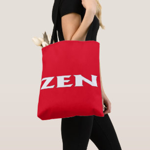 Tela Bolso de aleta de hombro rojo blanco Zen