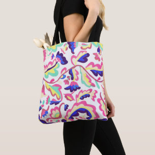 Tela Bolso de Arte con Patrón de Tulipanes al Estilo Vi
