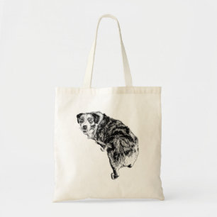 Tela Bolso de Australian Shepherd – Posado sobre el Hom