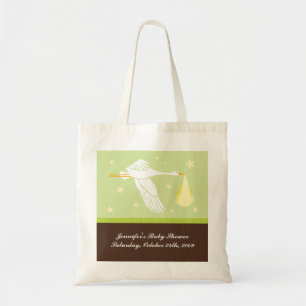 Tela Bolso de Baby Shower - verde y Brown