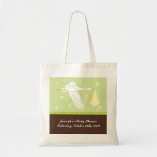 Tela Bolso de Baby Shower - verde y Brown