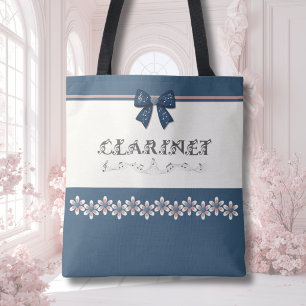 Tela Bolso de banda para clarinete con lazo coqueto azu