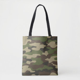 Tela Bolso de camuflaje verde con monograma personaliza