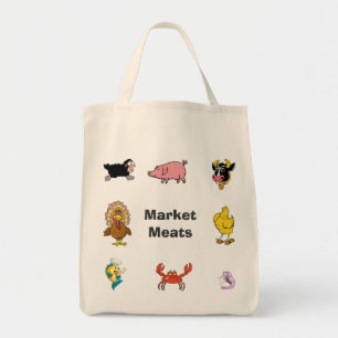 Tela Bolso de carne del mercado/del ultramarinos