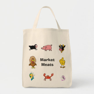 Tela Bolso de carne del mercado/del ultramarinos