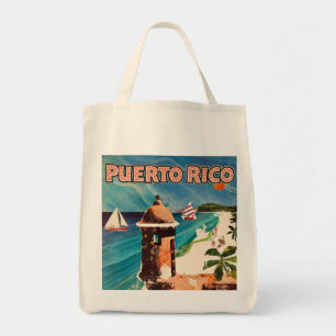 Tela Bolso de cartel de viaje a Puerto Rico
