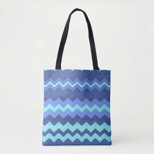 Tela bolso de chevron azul (Anverso)