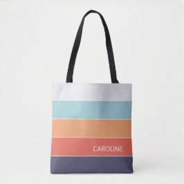 Tela Bolso de compras a rayas personalizado