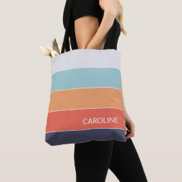 Tela Bolso de compras a rayas personalizado
