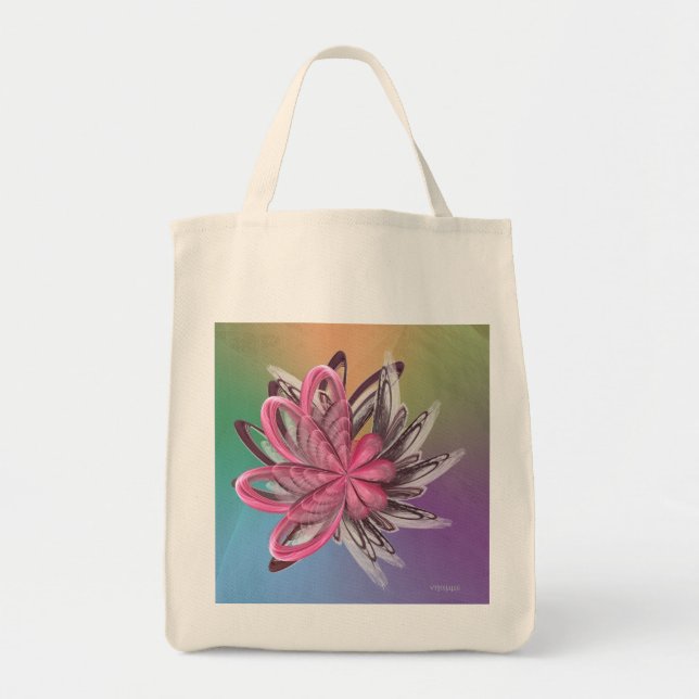 Tela Bolso de compras de giro de las plumas (Frente)