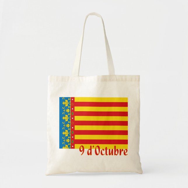 Tela Bolso de compras de la bandera de Valencia (Frente)
