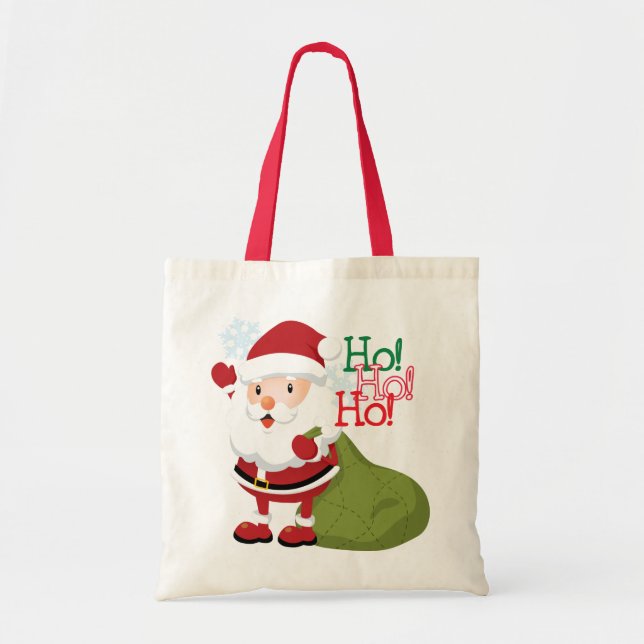 Tela Bolso de compras de la economía de Santa (Frente)