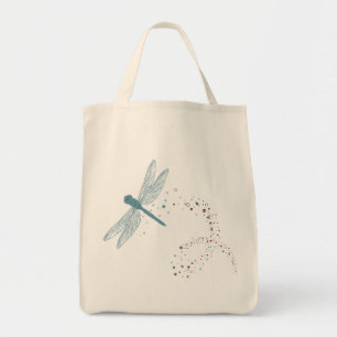 Tela bolso de compras de la libélula