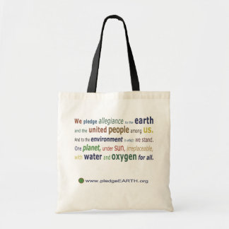 Tela Bolso de compras de la tierra del compromiso