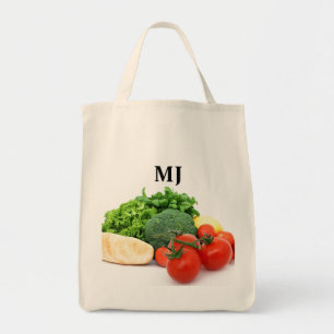 Tela Bolso de compras de productos frescos con monogram