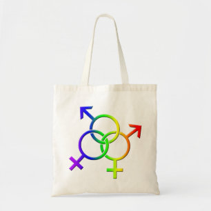 Tela Bolso de compras del amor del arco iris de la