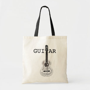 Tela Bolso de compras del tote de la guitarra