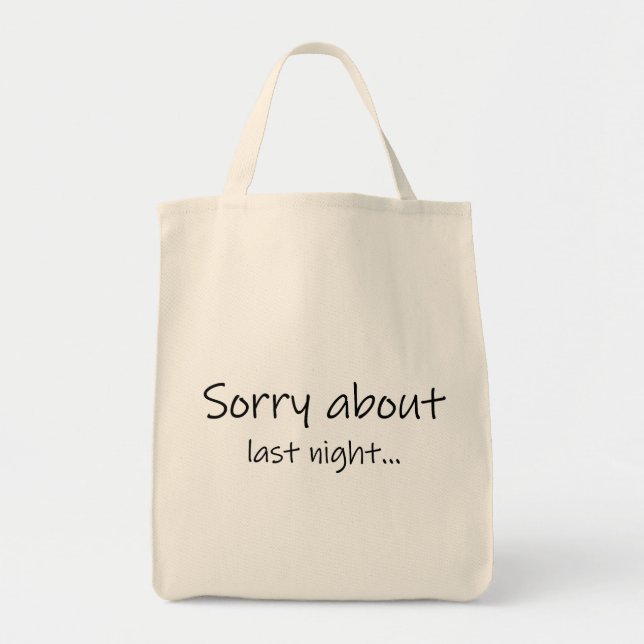 Tela Bolso De Compras Lamento Por Anoche (Frente)