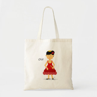 Tela Bolso de compras lindo del bailarín del flamenco