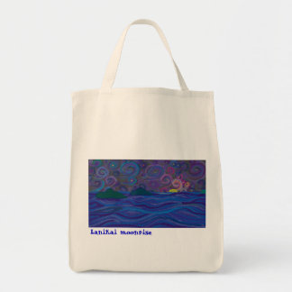 Tela Bolso de compras orgánico de la salida de la luna