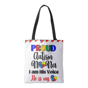Tela Bolso de compras orgullosa abuela autismo Nana