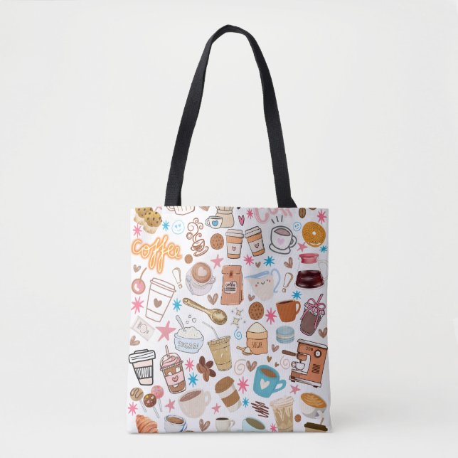 Tela Bolso de Compras para Amantes del Café (Anverso)