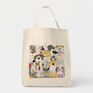 Tela Bolso de compras para los amantes del perro